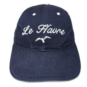Le Havre Strapback Baseball Cap Blue One Size Adjustable Embroidered Cotton Roly
